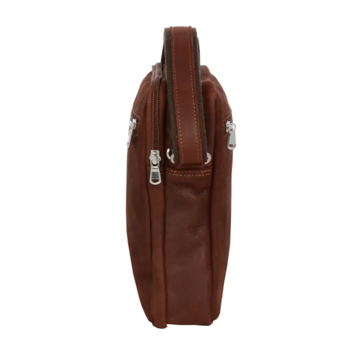 Frandi Sacoche en cuir avec double compartiment ->Homme Sac-Sacoches Cuir