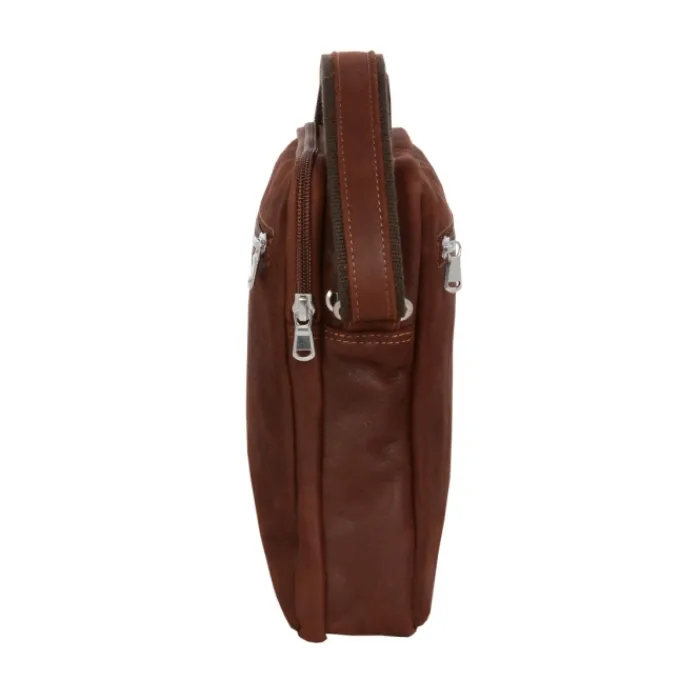 Frandi Sacoche en cuir avec double compartiment ->Homme Sac-Sacoches Cuir