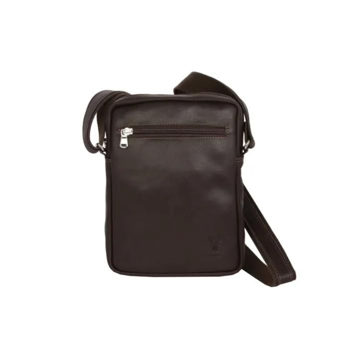 Frandi Sacoche en cuir avec double compartiment ->Homme Sac-Sacoches Cuir