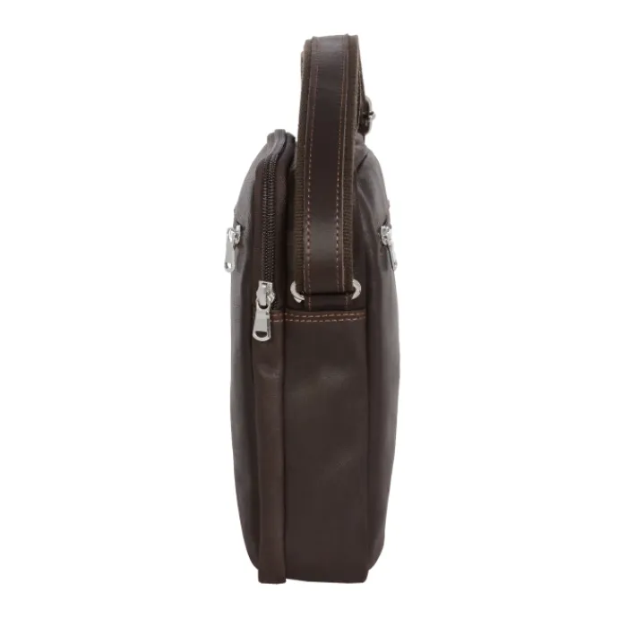 Frandi Sacoche en cuir avec double compartiment ->Homme Sac-Sacoches Cuir