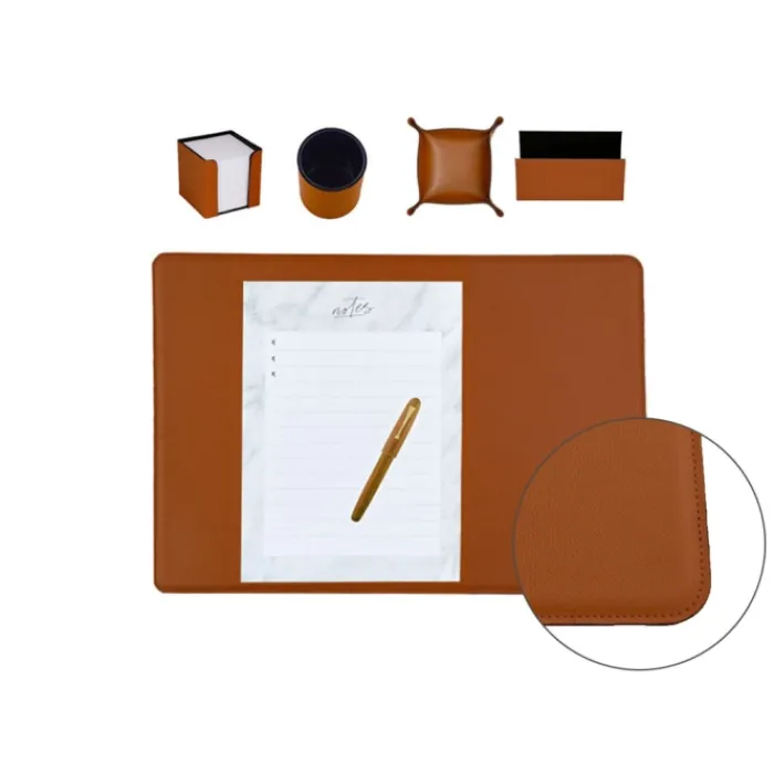 Frandi Set de bureau Grainé>Femme Sous-Main Bureau Cuir | Sous-Main Bureau