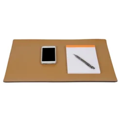 Frandi Sous main de bureau en cuir marron -><noscript><img width=