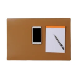 Frandi Sous main de bureau en cuir marron -><noscript><img width=